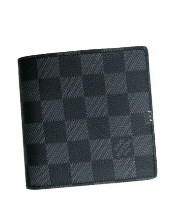 Louis Vuitton Damier Graphite Canvas Marco Wallet M62664 Black