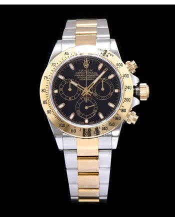 Rolex Men s Daytona Two Tone Watch Black