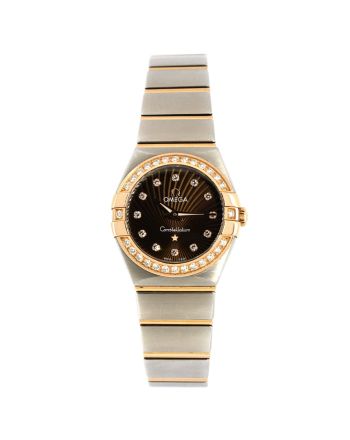 Constellation Quartz Watch Stainless Steel and Rose Gold with Diamond Bezel and Markers 23