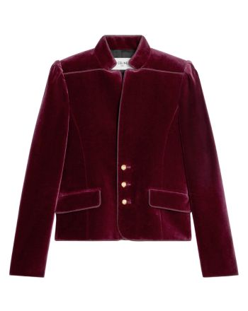 Celine Women's Victorian Jacket In Cotton Velvet Mauve